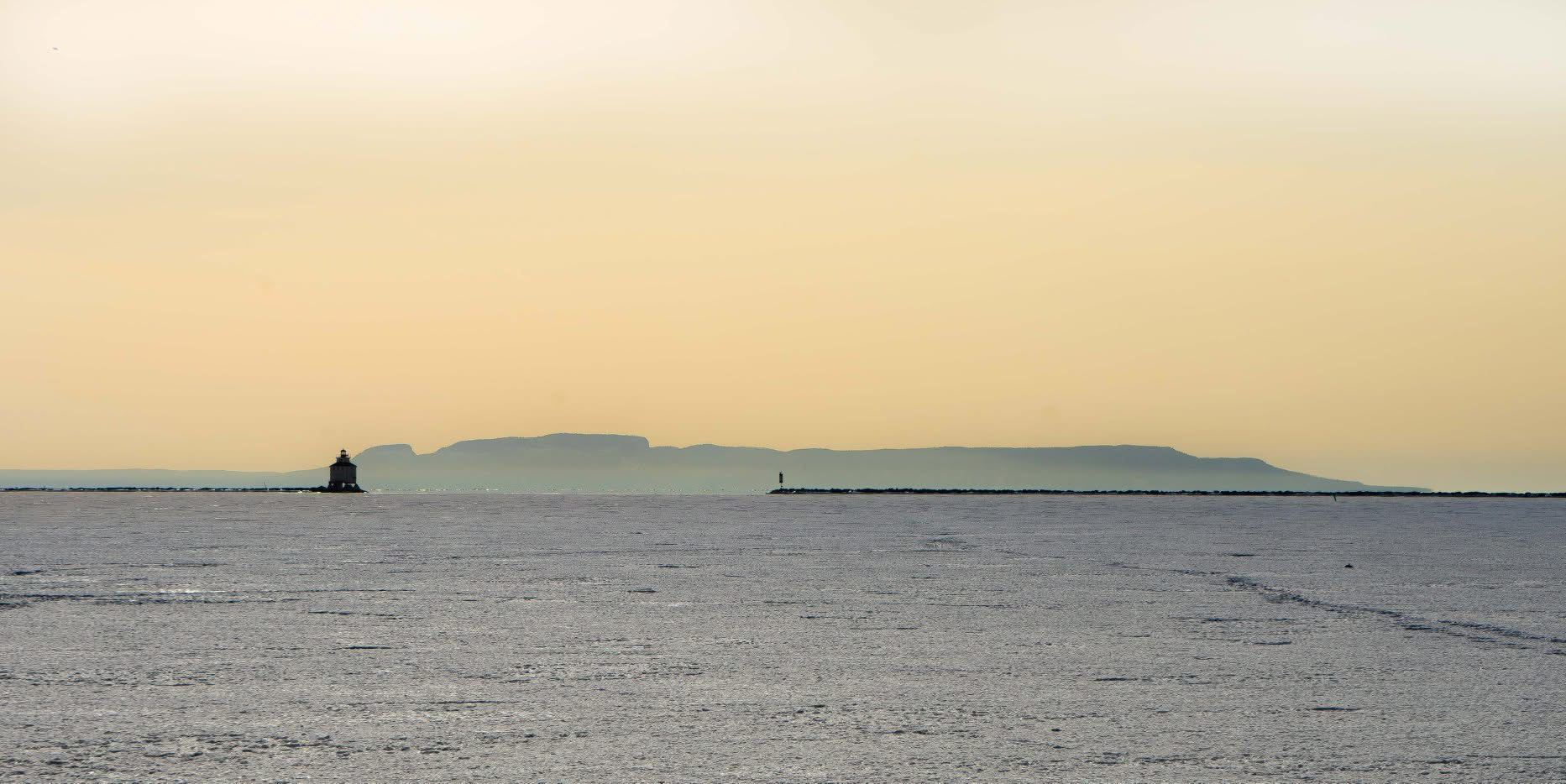 Sleeping Giant at sunset over Thunder Bay